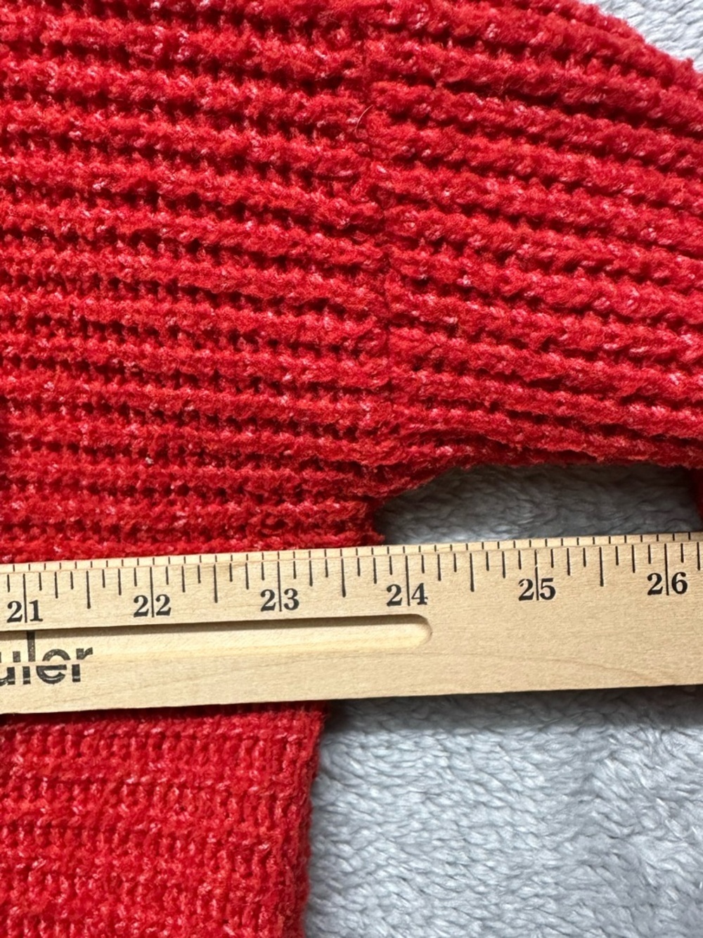 Pilcro Red Chunky Knit Turtleneck Sweater Small Cropped Cozy Textured Winter - Picture 11 of 11
